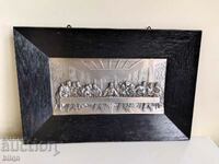 Great Old Silver Plated Panel The Last Supper