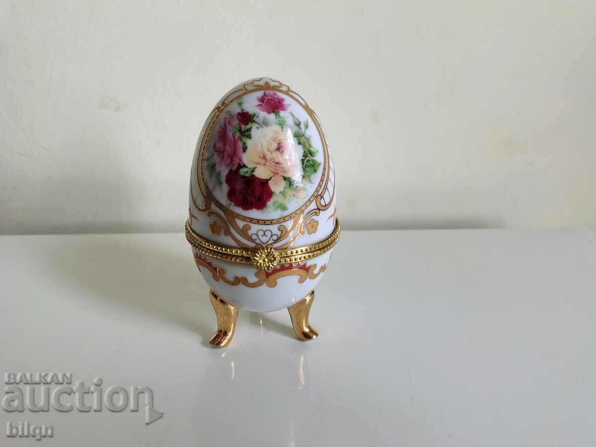 Porcelain Egg-Jewelry Box-Limoges #4