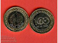 TURKEY TURKEY 1 Lira OFFENSIVE 1922 issue 2022 UNC BIMETALLIC