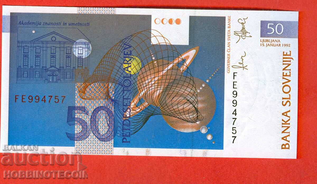 SLOVENIA SLOVENIA 50 Emisiune Tolar 1992 NOU UNC