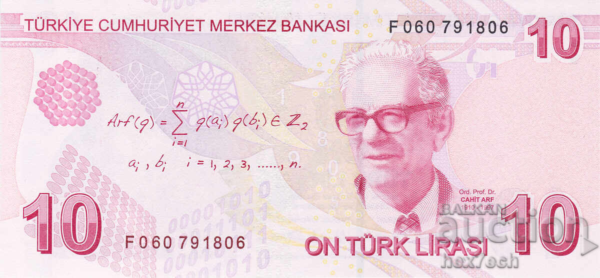 Licitație ❤️ ⭐ Turcia 2009 10 lire UNC nou ⭐ ❤️