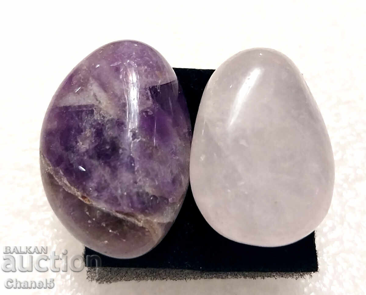 ЕСТЕСТВЕН АМЕТИСТ И РОЗОВ КВАРЦ, ЧИФТ - 59.30 карата (251) с цена 19.90 лв. | € 10.17 ЕСТЕСТВЕН АМЕТИСТ И РОЗОВ КВАРЦ, ЧИФТ - 59.30 карата (251) с цена 19.90 лв. | € 10.17