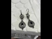 Old silver plated earrings. #6239