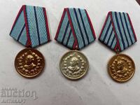 3 medals of the Ministry of the Interior for 10, 15 and 20 years of service