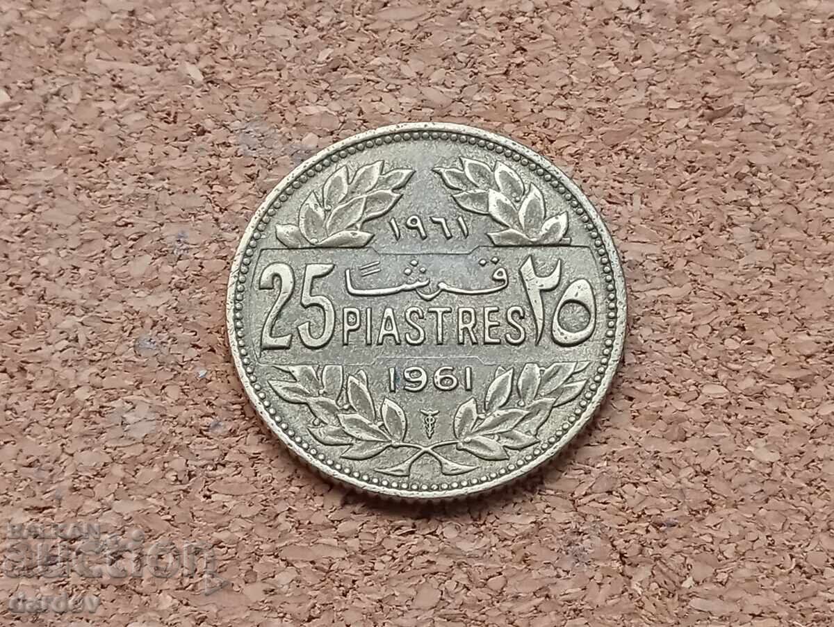 Λίβανος 25 piastres 1961