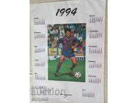 Calendar - poster of Hristo Stoichkov 1994