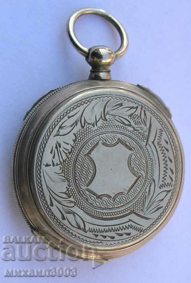 Auction  ANTIQUE MECHANICAL WINDING POCKET WATCH WITH KEY