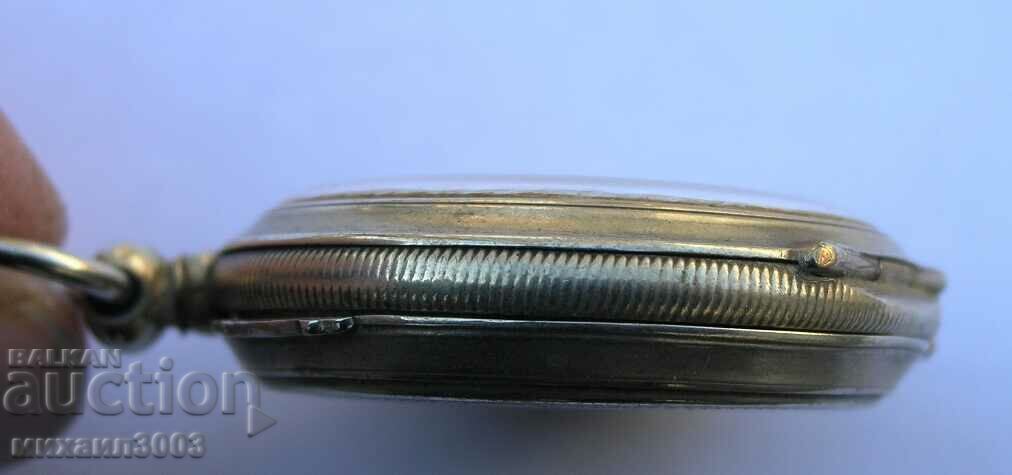 ANTIQUE MECHANICAL WINDING POCKET WATCH WITH KEY - 7