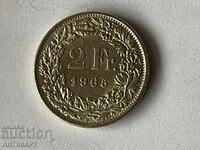 #2 Silver Coin 2 Franc Silver Switzerland 1965