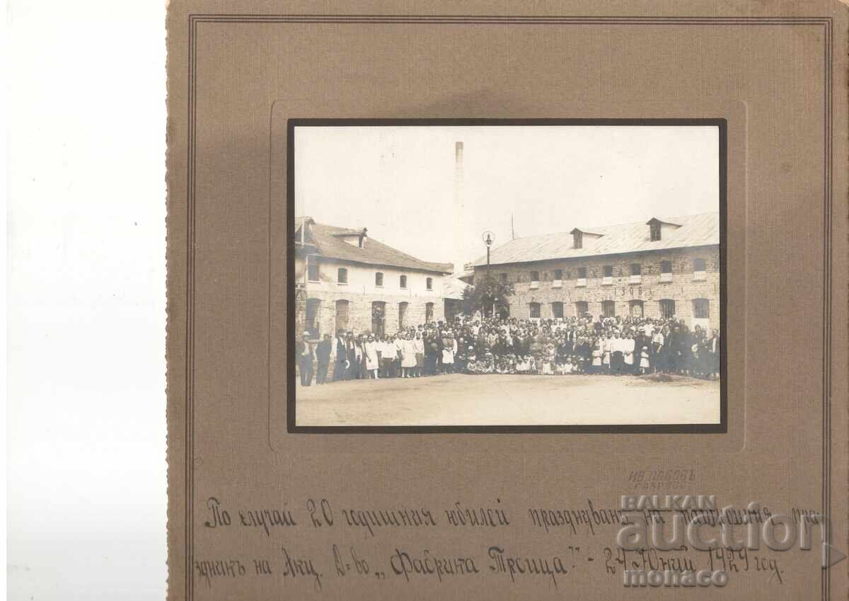 Fotografie veche pe carton - Gabrovo, 20 de ani Fabrica Trinity