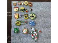 Collection of badges - football