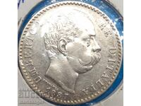 2 Lire 1887 Italy Umberto I Silver