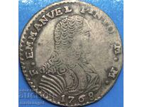 Malta 4 Tare 1768 Magister Emmanuel Pinto silver - rare