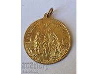 OLD GOLD-PLATED BABY GIRL, JEWELRY.