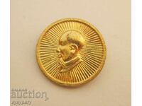 Old badge old Soc lapel badge with the image of Ho Chi Minh