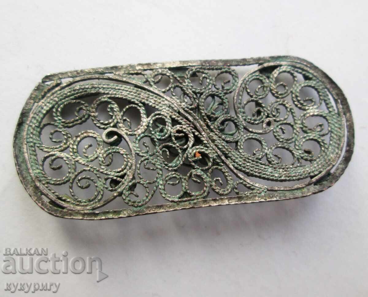 Licitație Centru de filigran pentru pafta pafti vechi pentru costum popular Licitație Centru de filigran pentru pafta pafti vechi pentru costum popular