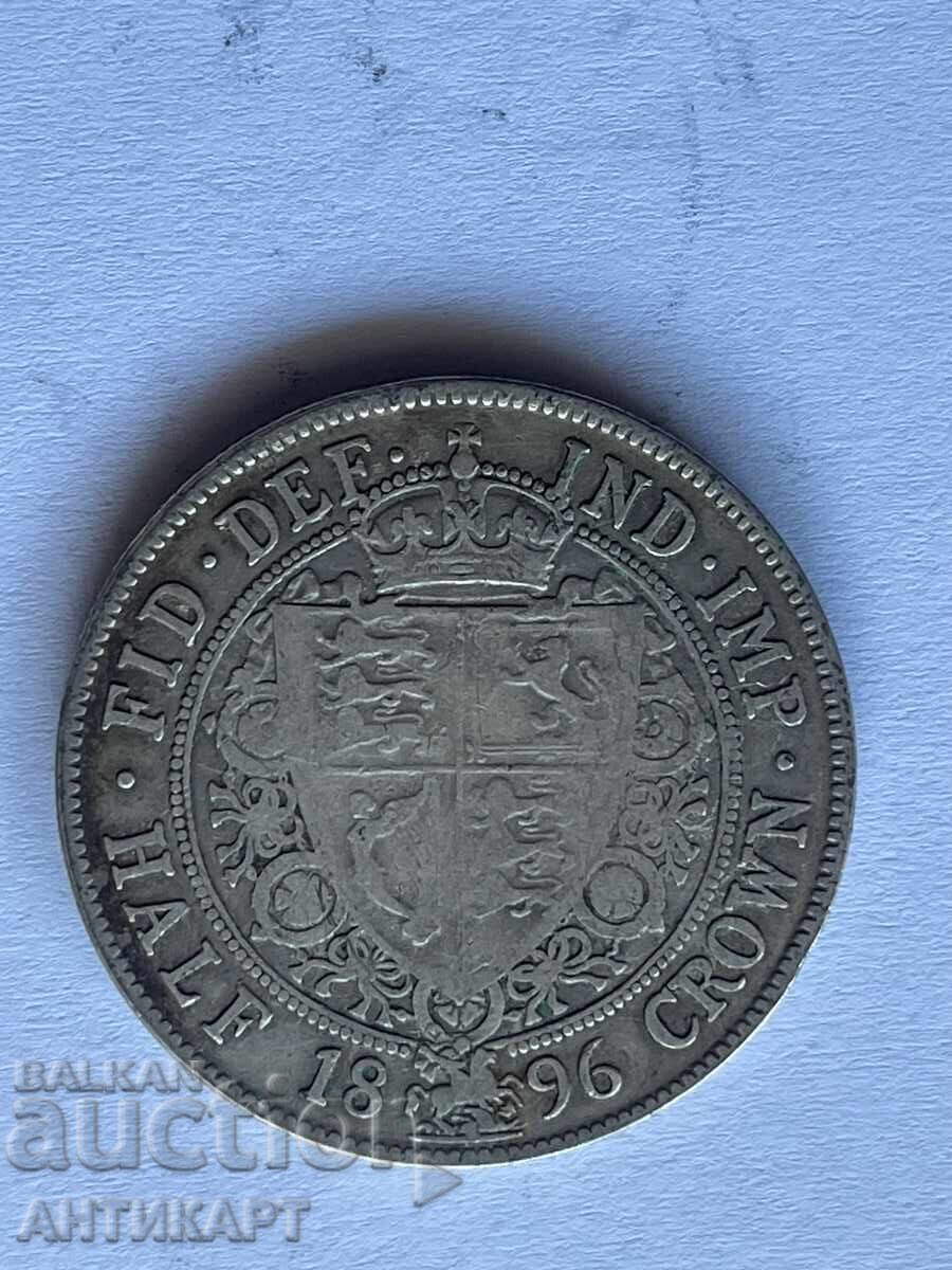 England silver coin half crown 1/2 crown 1896 silver