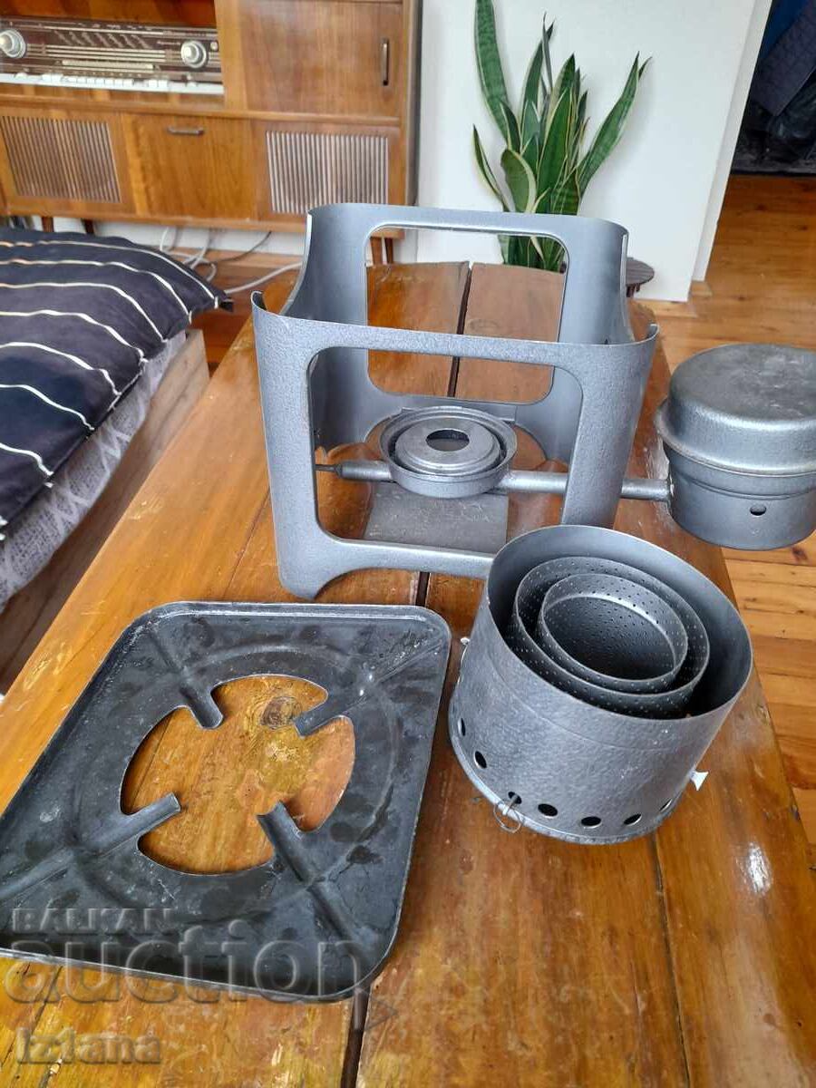 Sobă veche cu alcool, rezervor de alcool - 5