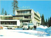 Old postcard - Pamporovo, Orpheus Hotel, PAZ bus