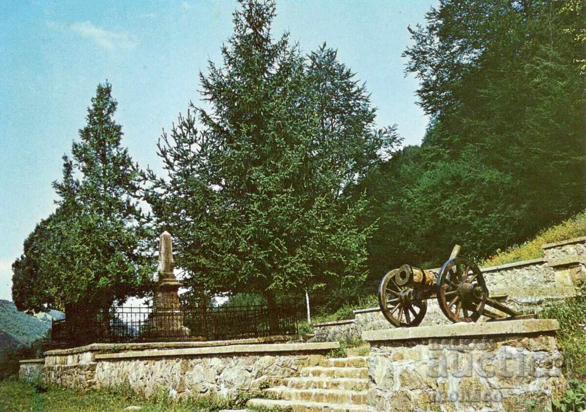 Стара картичка - Тетевен, Паметникът на Георги Бенковски