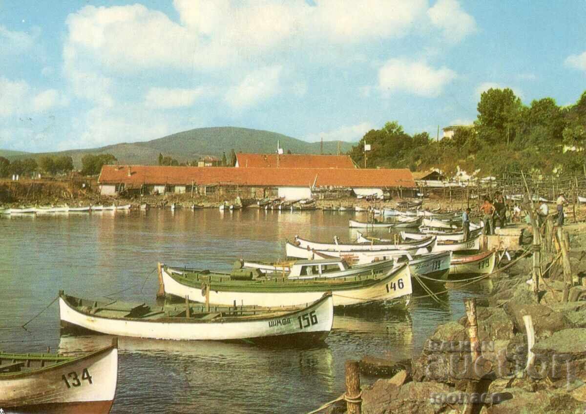 Carte poștală veche - Michurin, Fisherman's Quay