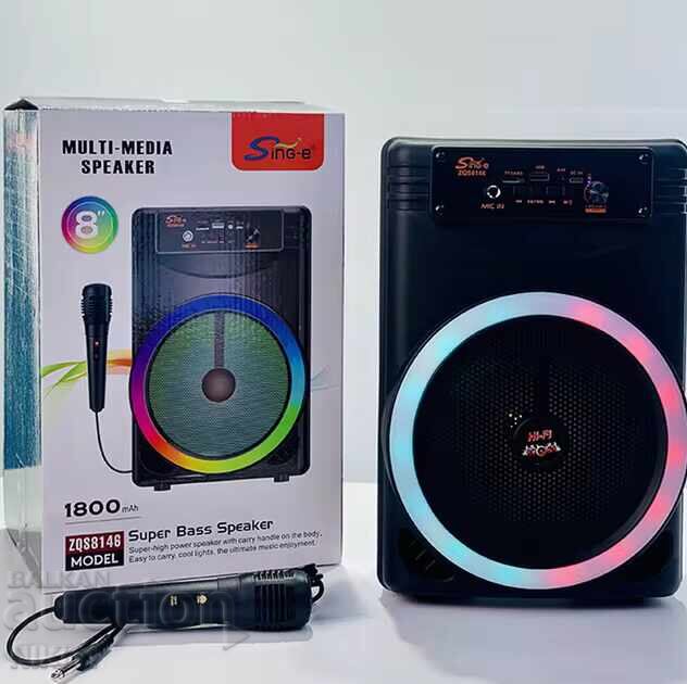 Portable karaoke speaker with microphone bluetooth speaker with price 60.00 BGN | € 30.68 Portable karaoke speaker with microphone bluetooth speaker with price 60.00 BGN | € 30.68