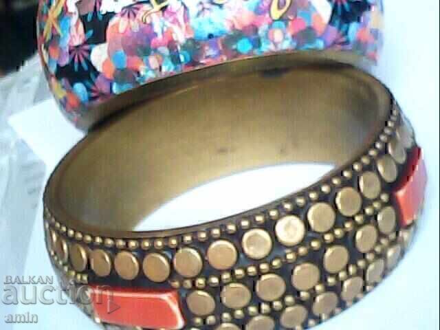 beautiful old bronze bracelets with coral and engraved signature with price 30.00 BGN | € 15.34 beautiful old bronze bracelets with coral and engraved signature with price 30.00 BGN | € 15.34