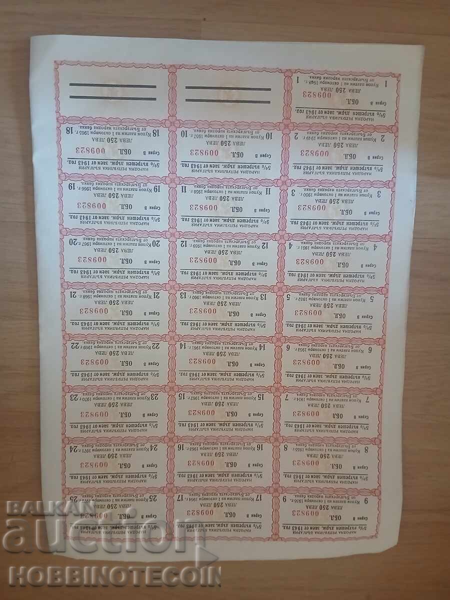 BULGARIA BOND 5000 BGN 1943 Internal State Loan with price 5.85 BGN | € 2.99 BULGARIA BOND 5000 BGN 1943 Internal State Loan with price 5.85 BGN | € 2.99