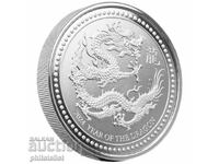 Samoa 2024 5 tala – Year of the Dragon –2 OZ Silver Coin