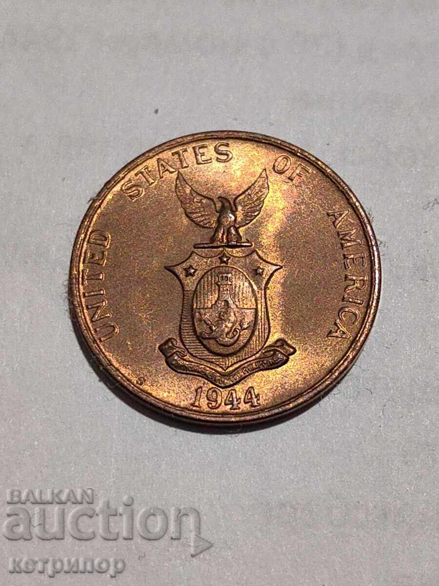 1 centavo Philippines American 1944 DS copper with price 25.00 BGN | € 12.78 1 centavo Philippines American 1944 DS copper with price 25.00 BGN | € 12.78