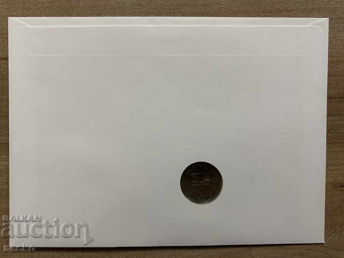 Postal envelope with coin /Numisbrief/ - Ghana - 1989 with price 8.00 BGN | € 4.09