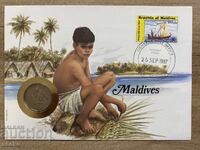 Postal envelope with coin /Numisbrief/ - Maldives/Maldives