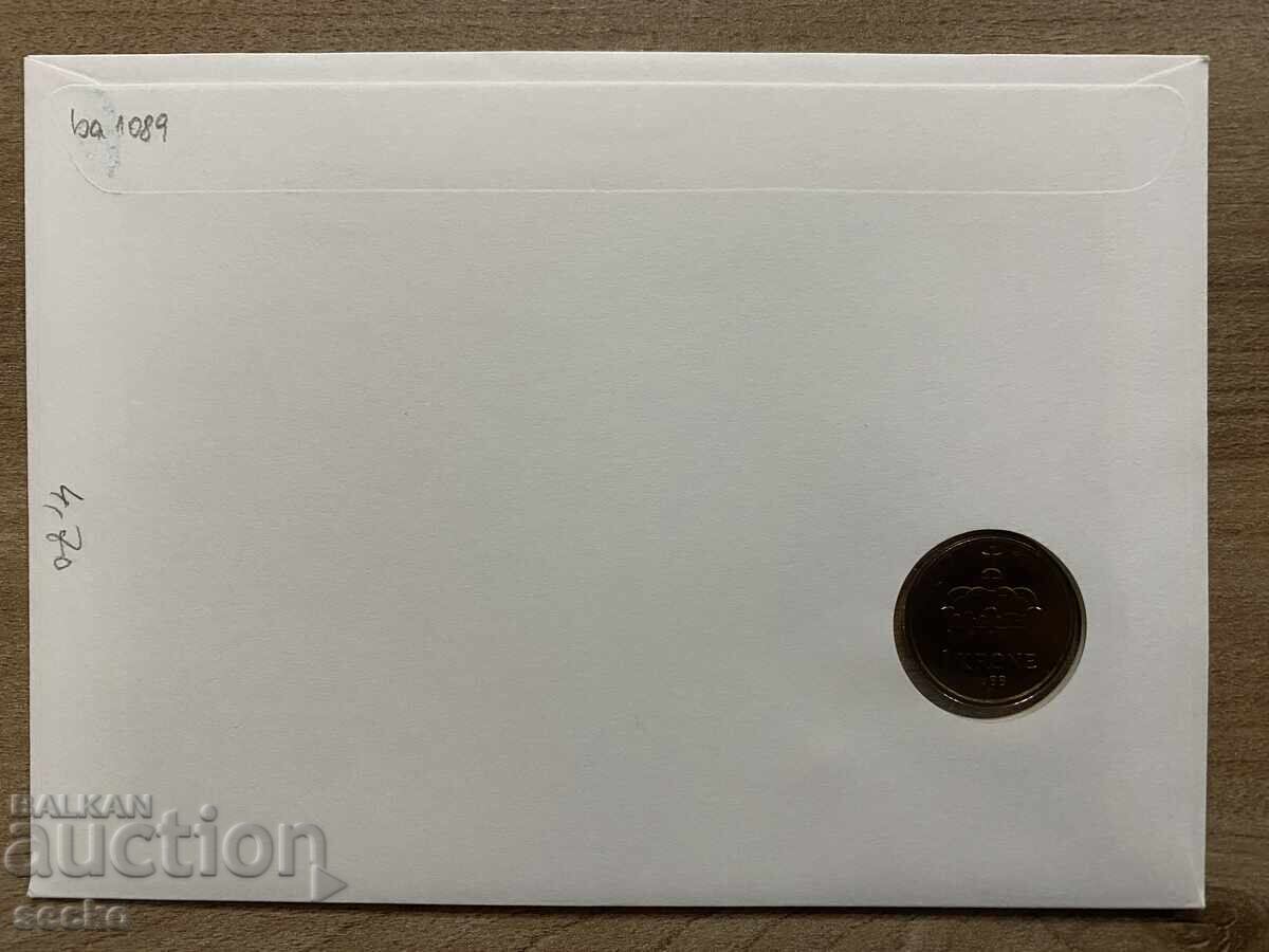 Ταχυδρομικός φάκελος με κέρμα /Numisbrief/ - Νορβηγία/Νορβηγία - 1988 με τιμή 7.00 BGN | € 3.58 Ταχυδρομικός φάκελος με κέρμα /Numisbrief/ - Νορβηγία/Νορβηγία - 1988 με τιμή 7.00 BGN | € 3.58