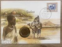 Postal envelope with coin /Numisbrief/ - Sudan - 1987