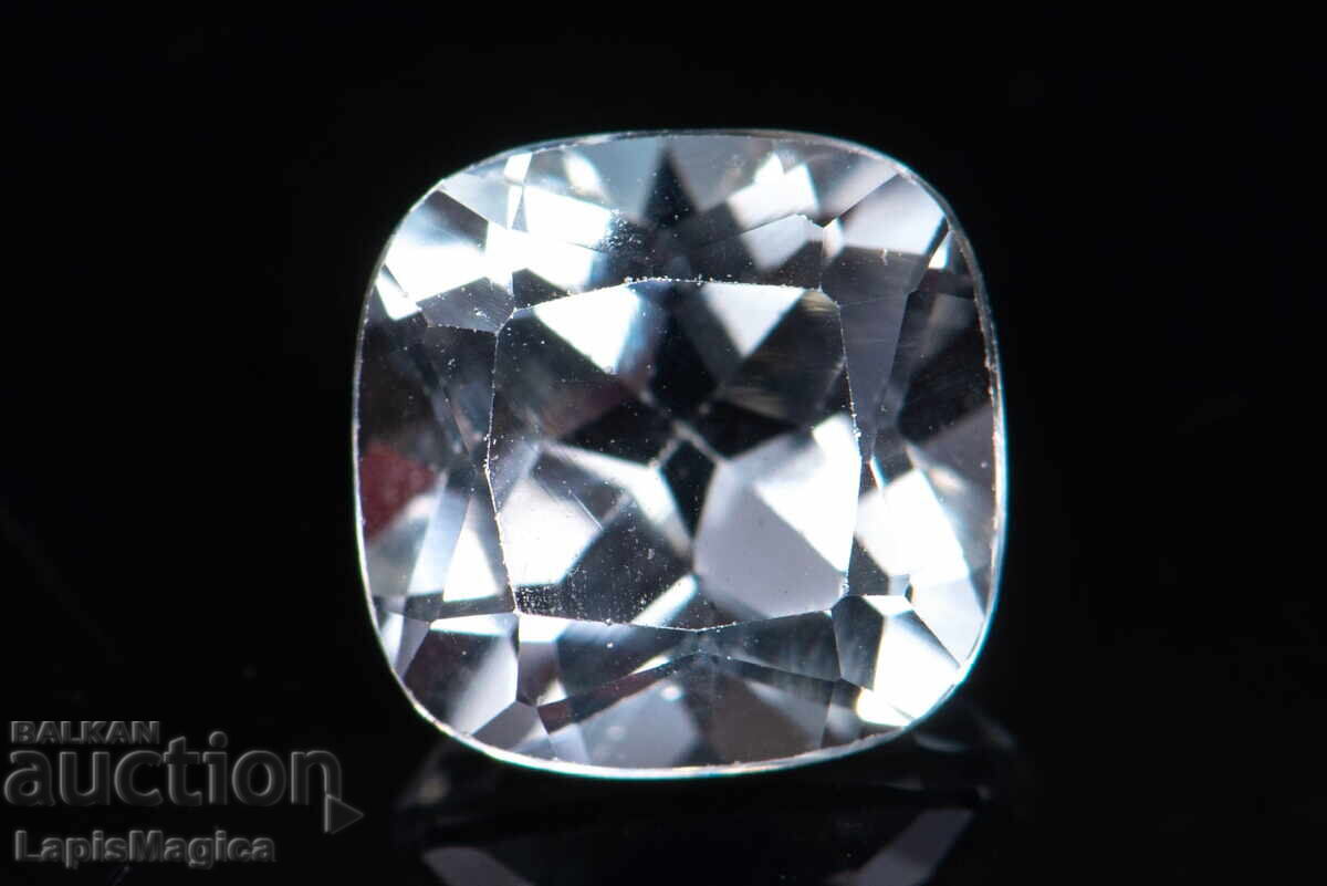 Бял топаз 1.97ct 7mm cushion шлифовка #4