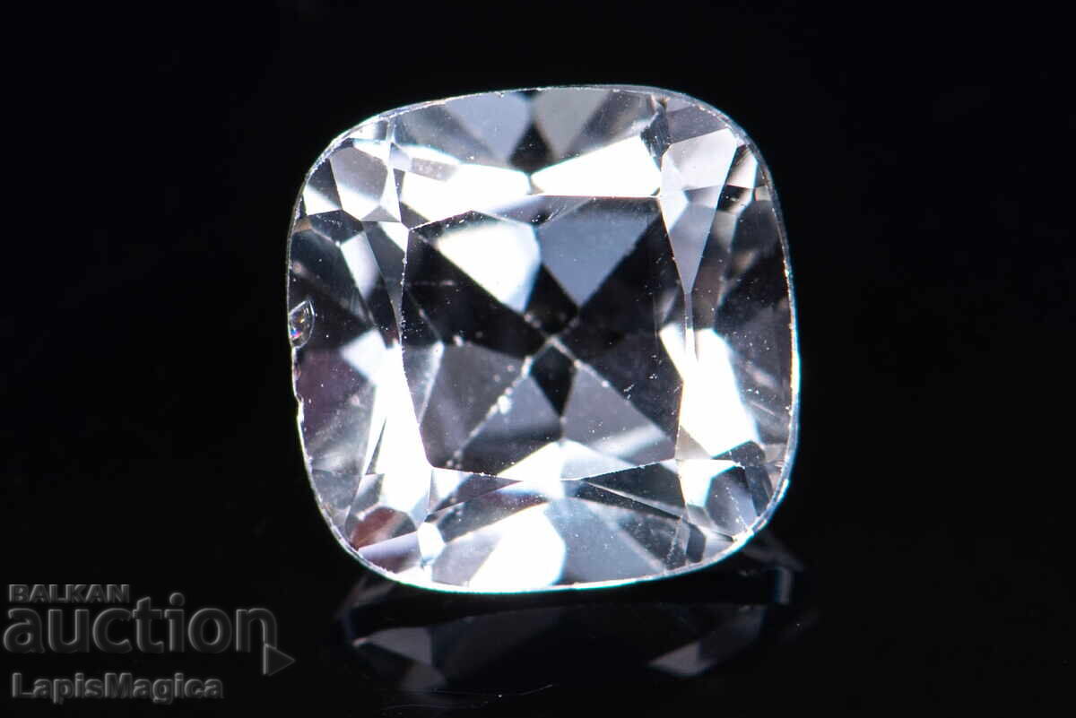 Бял топаз 1.69ct 7mm cushion шлифовка #5