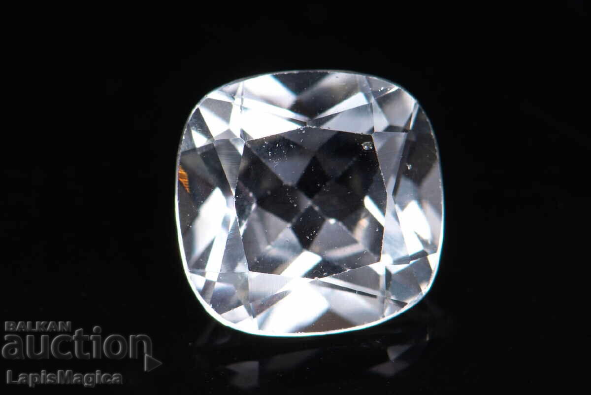 Бял топаз 1.68ct 7mm cushion шлифовка #7