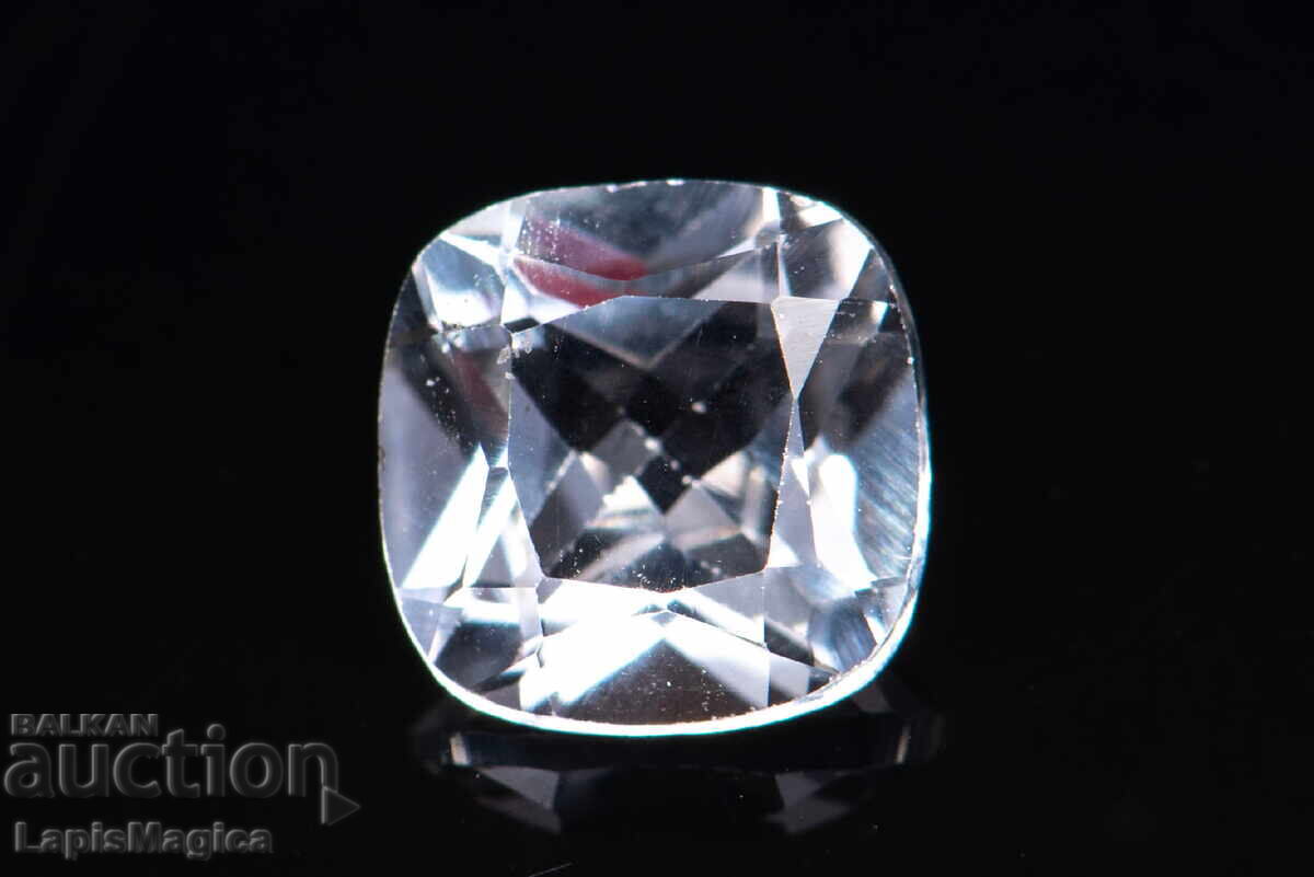 Бял топаз 1.56ct 7mm cushion шлифовка #11