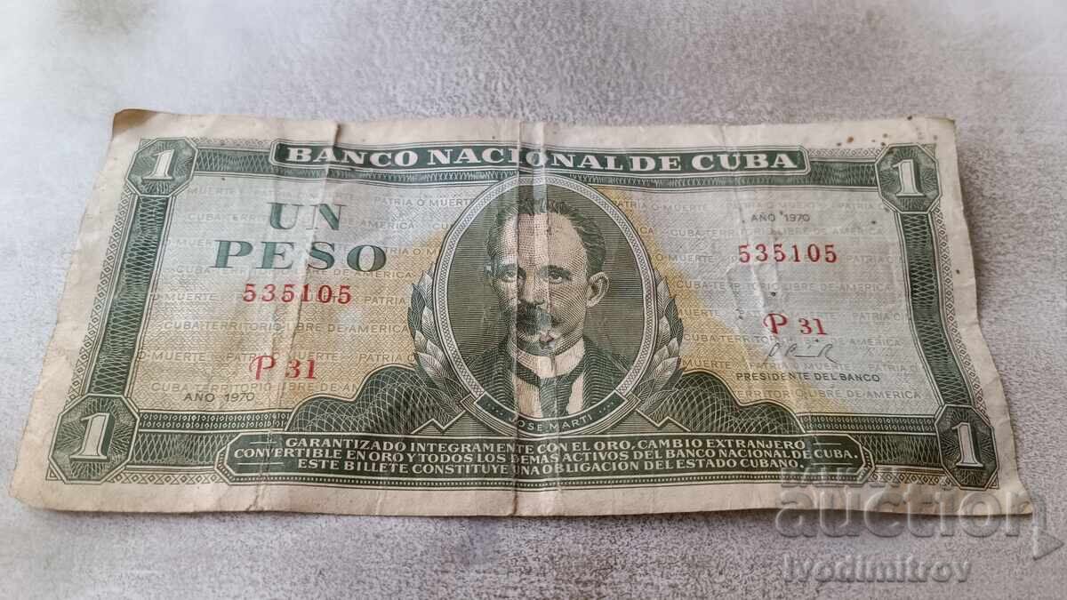 Cuba 1 peso 1970