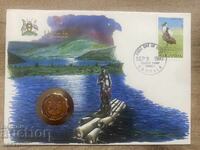 Postal envelope with coin /Numisbrief/ - Uganda/Uganda - 1990