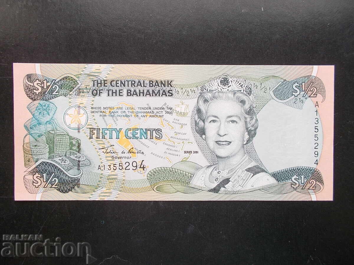 BAHAMAS, 1/2 $, 2001, UNC