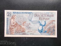 INDONESIA, 2 1/2 Rupees, 1961, UNC