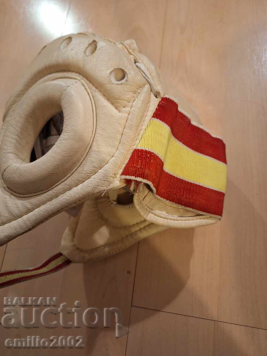 Protective leather boxing helmet sparring retro - 5 Protective leather boxing helmet sparring retro - 5