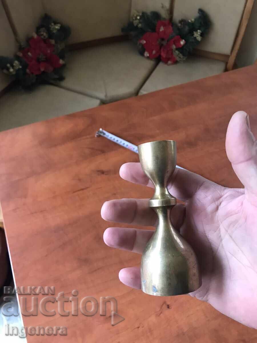 BRONZE BRASS CANDLEHOLDER - 132 GRAMS - 5 BRONZE BRASS CANDLEHOLDER - 132 GRAMS - 5