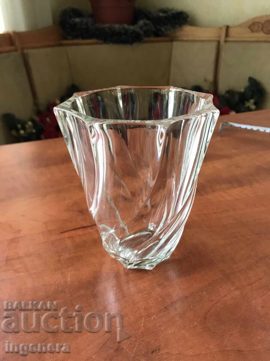 SOLID EMBOSSED GLASS VASE