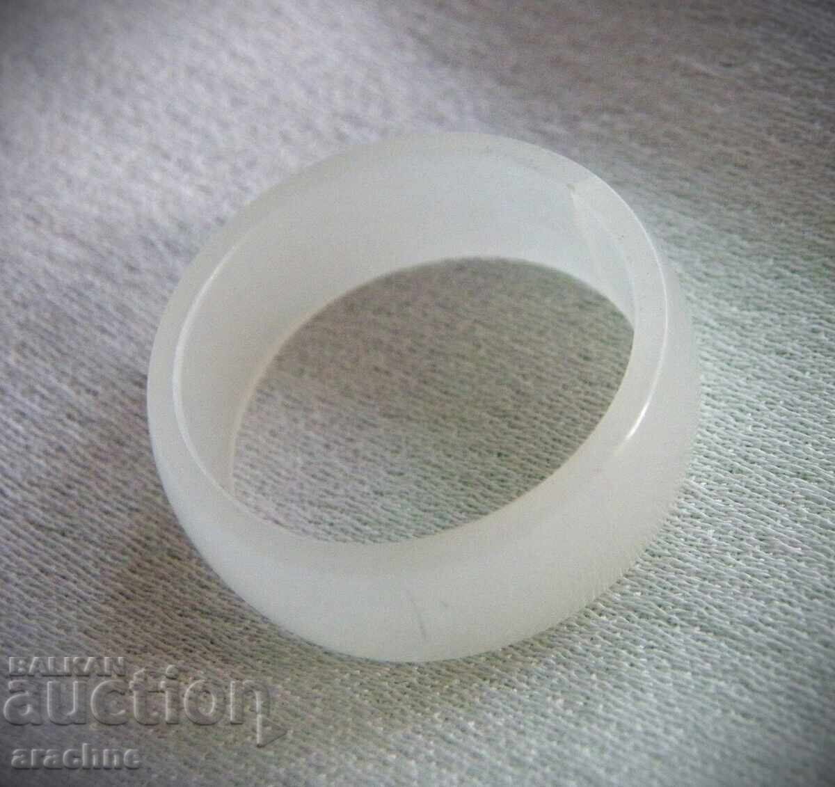 White imperial jade ring, Russia with price 35.00 BGN | € 17.90 White imperial jade ring, Russia with price 35.00 BGN | € 17.90