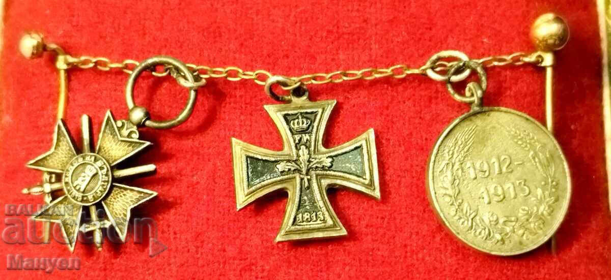 Аукцион Стара колодка от ордени ( миниатюри) - Царство България. Аукцион Стара колодка от ордени ( миниатюри) - Царство България.