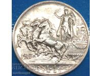 1 lira 1917 Italia Victor Emmanuel (1869-1947) argint