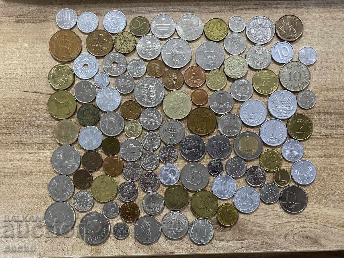 100 different coins - lot 10 (Europe, USA, Canada)