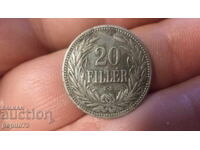 Hungary 20 fillera, 1908